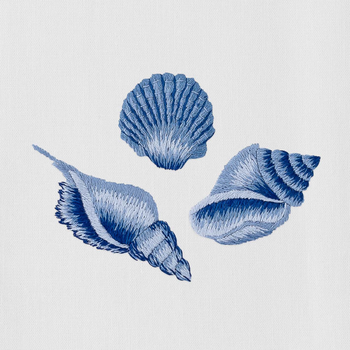 Shell Set Indigo Hand Towel