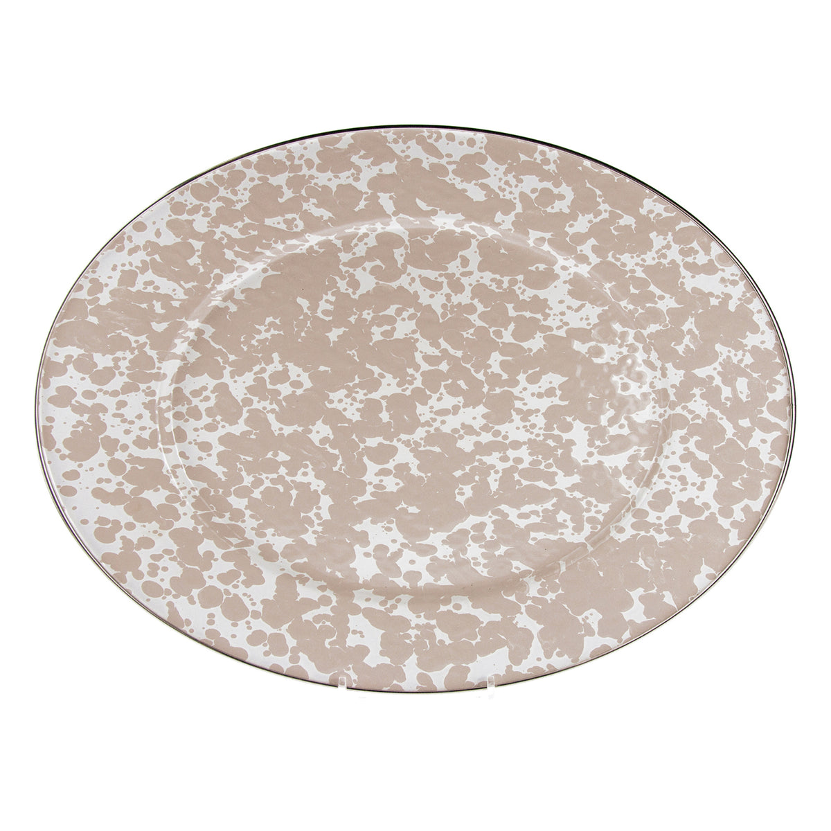 Oval Platter in Taupe Swirl