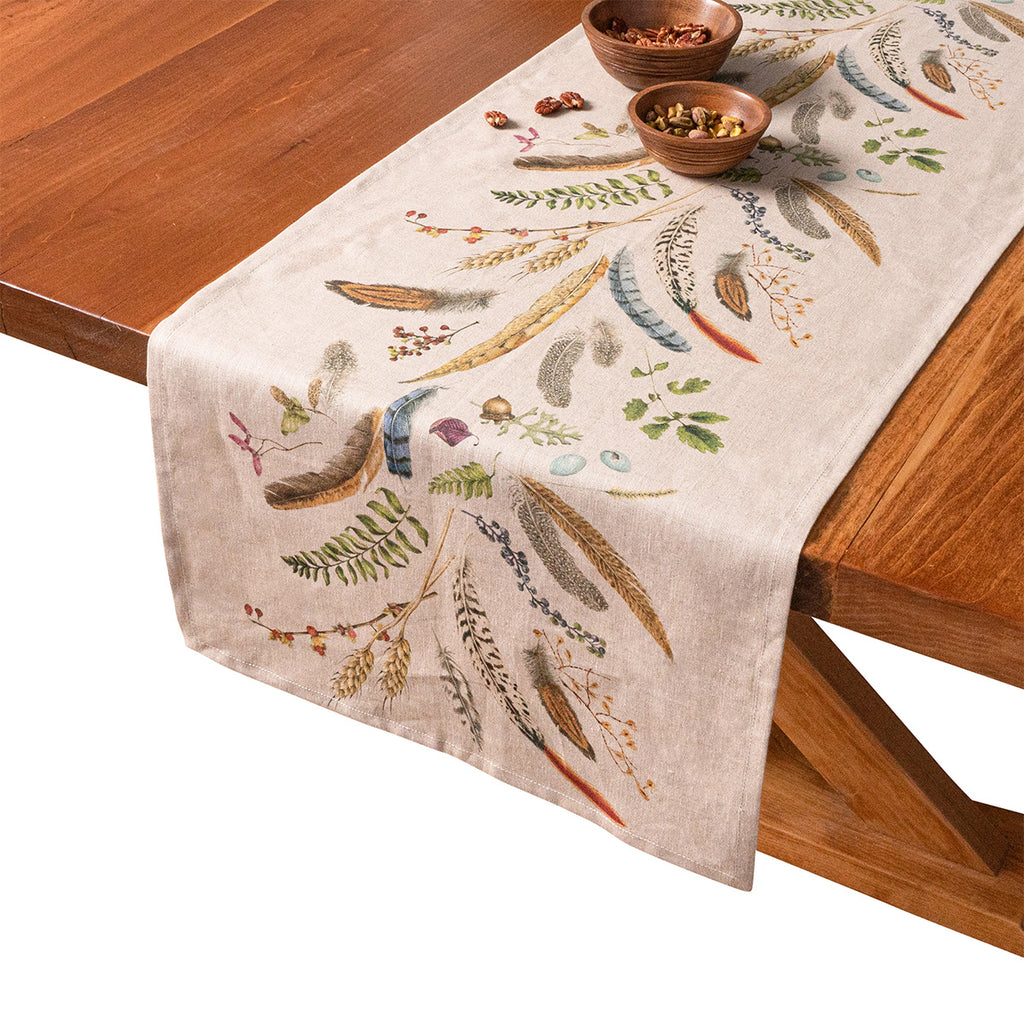 Forest Walk 18" x 90" Table Runner in Café Au Lait