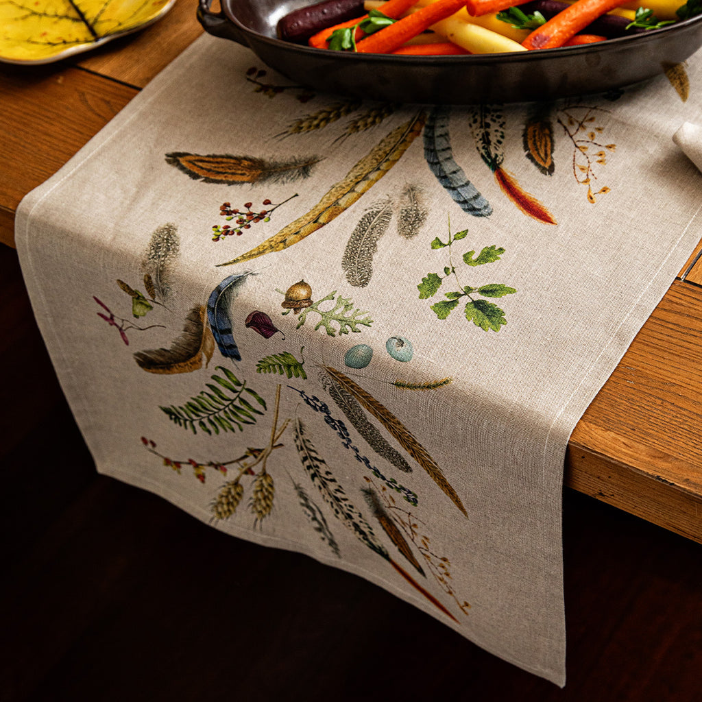 Forest Walk 18" x 90" Table Runner in Café Au Lait