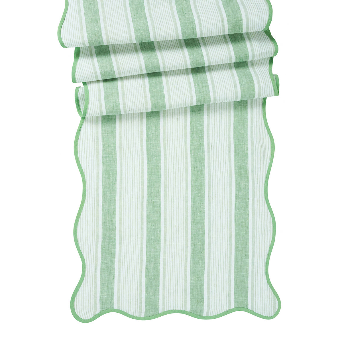 Cabana Stripe 18" x 90" Table Runner in Seagrass