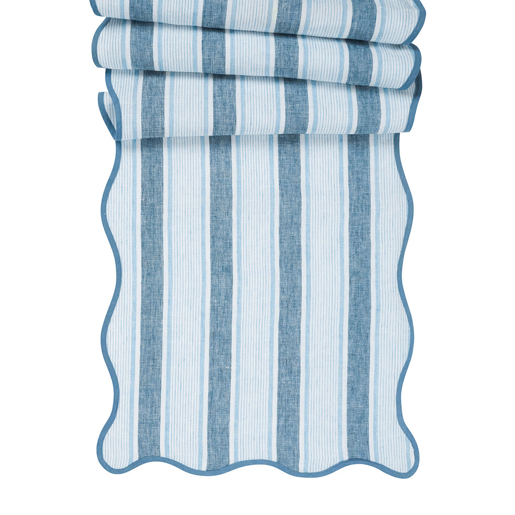 Cabana Stripe 18" x 90" Table Runner in Ocean