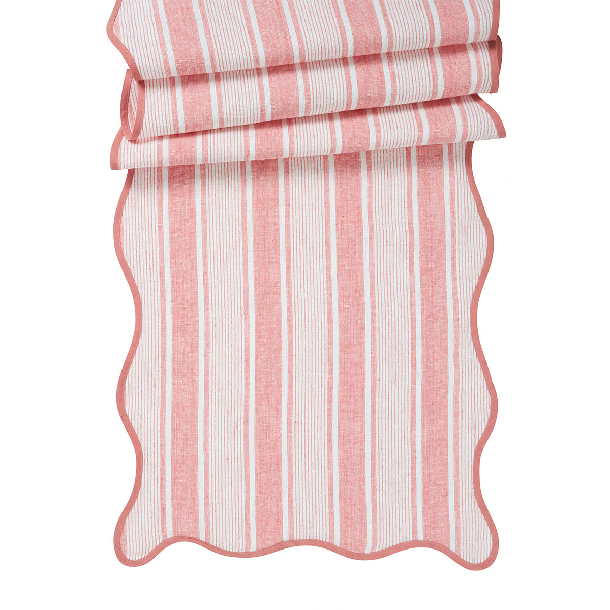 Cabana Stripe 18" x 90" Table Runner in Coral