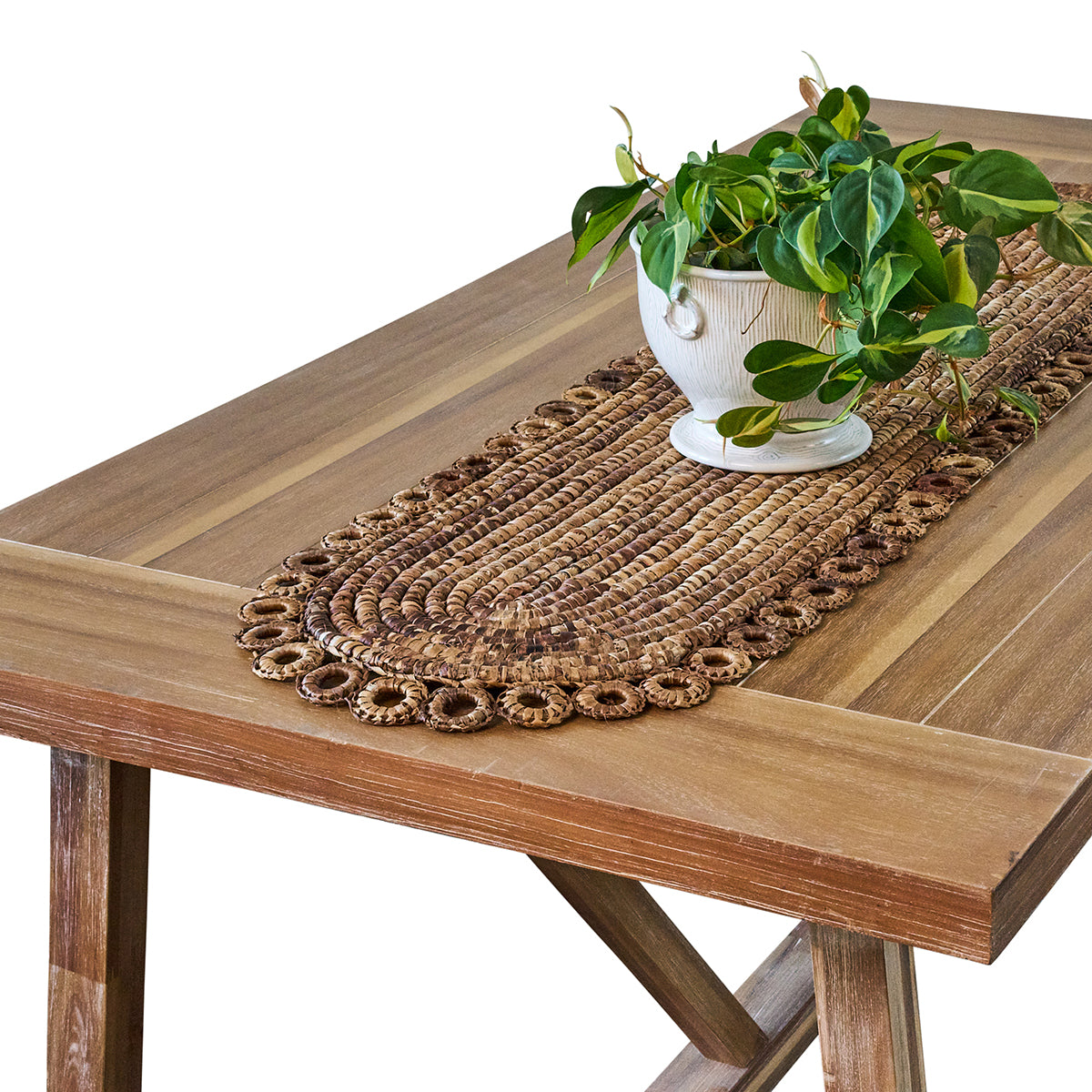 Rustic Ring 16" x 60" Table Runner in Natural