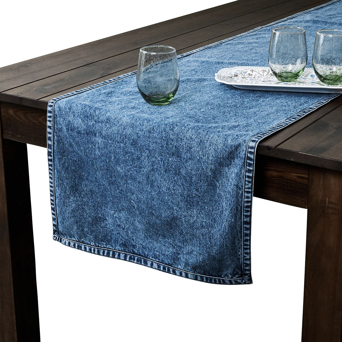 Denim 18" x 90" Table Runner in Blue