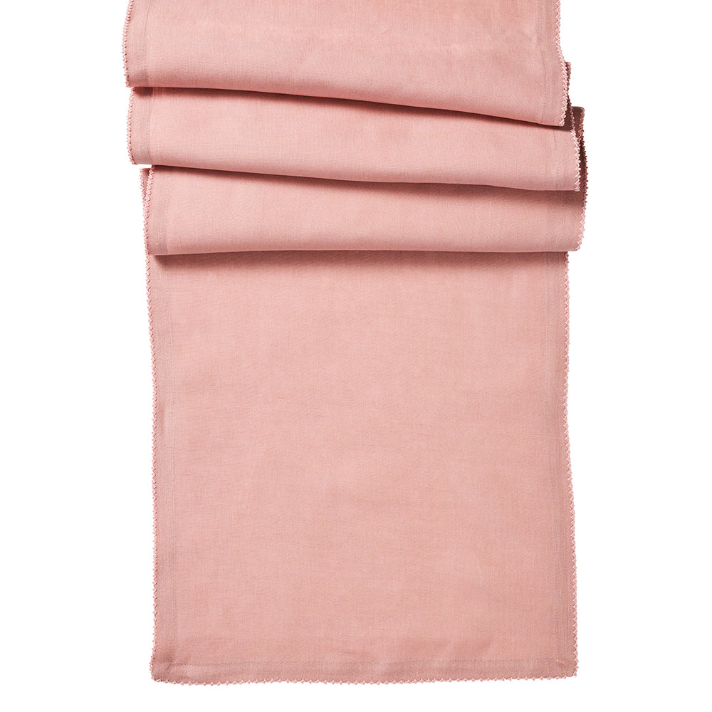 Berry Scallop 18" x 90" Table Runner in Pink