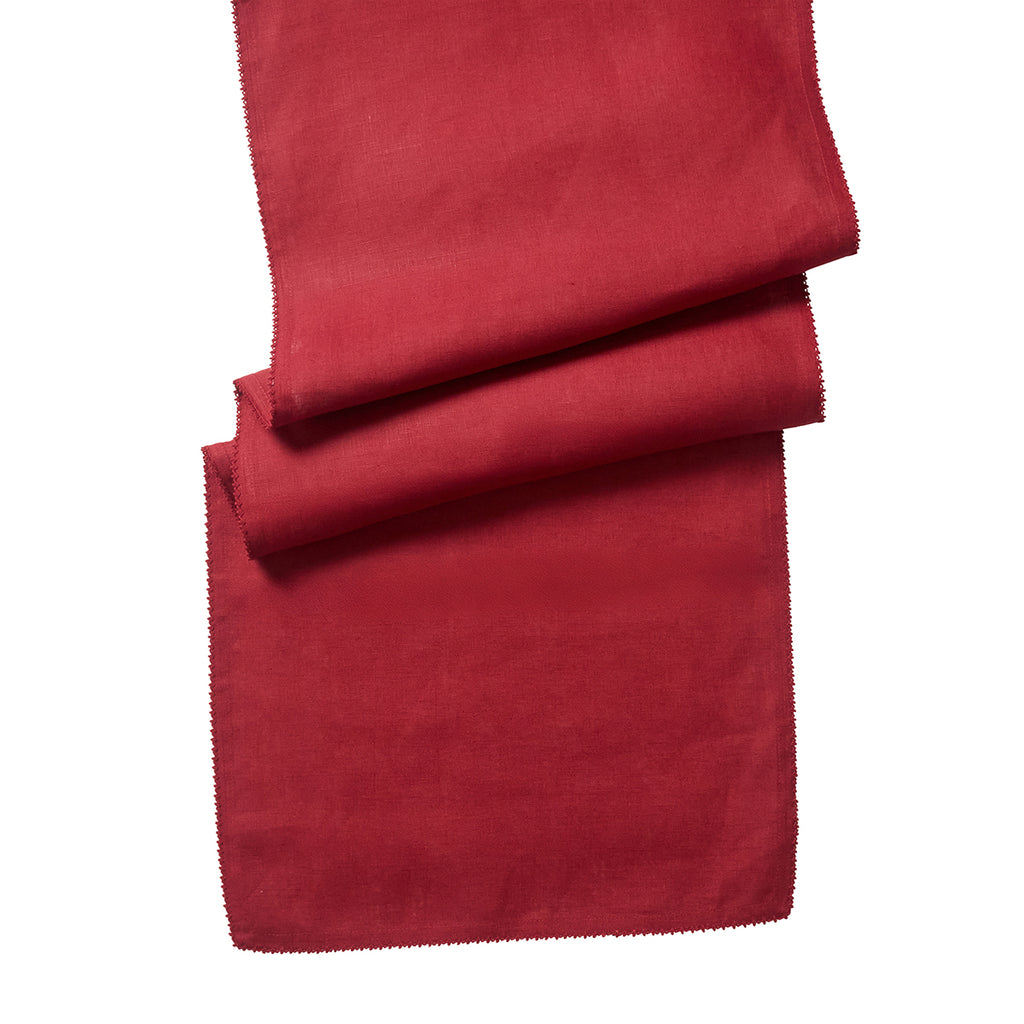 Berry Scallop 18" x 90" Table Runner in Ruby
