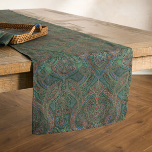Paisley 18" x 90" Table Runner in Evergreen