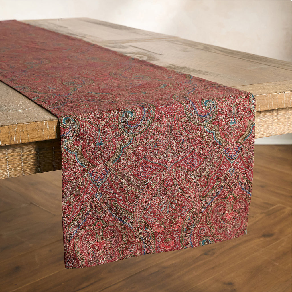 Paisley 18" x 90" Table Runner in Red