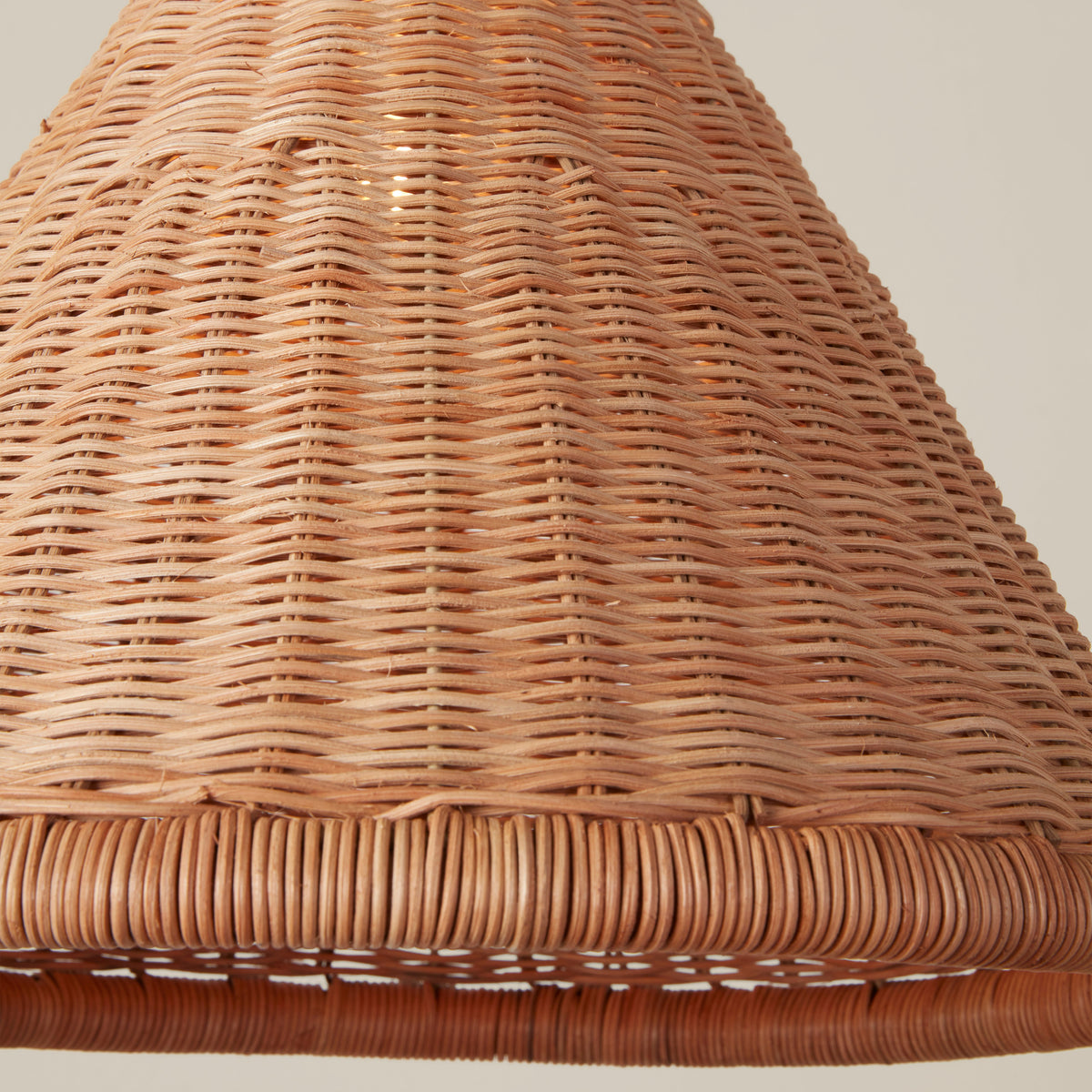 Kasbah rattan tall pendant detail