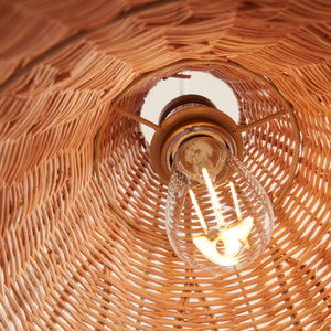 Kasbah rattan tall pendant detail