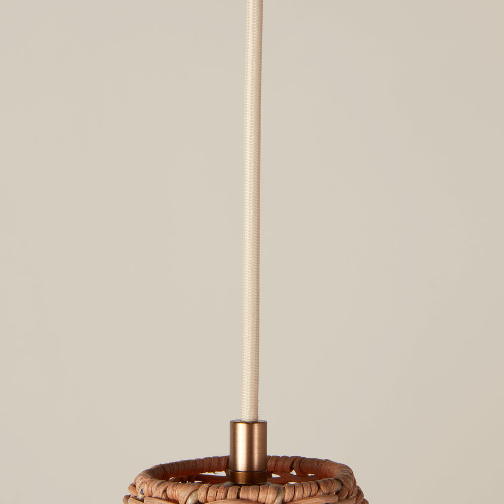 Kasbah rattan tall pendant detail