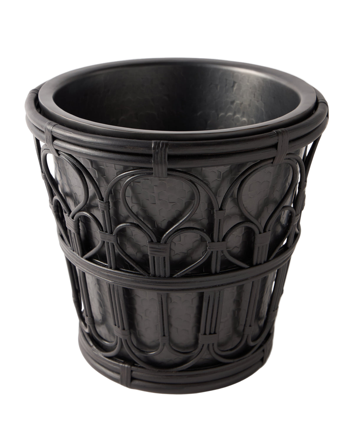 Viya Champagne Bucket in Cane and Brass