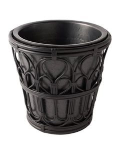 Viya Champagne Bucket in Cane and Brass