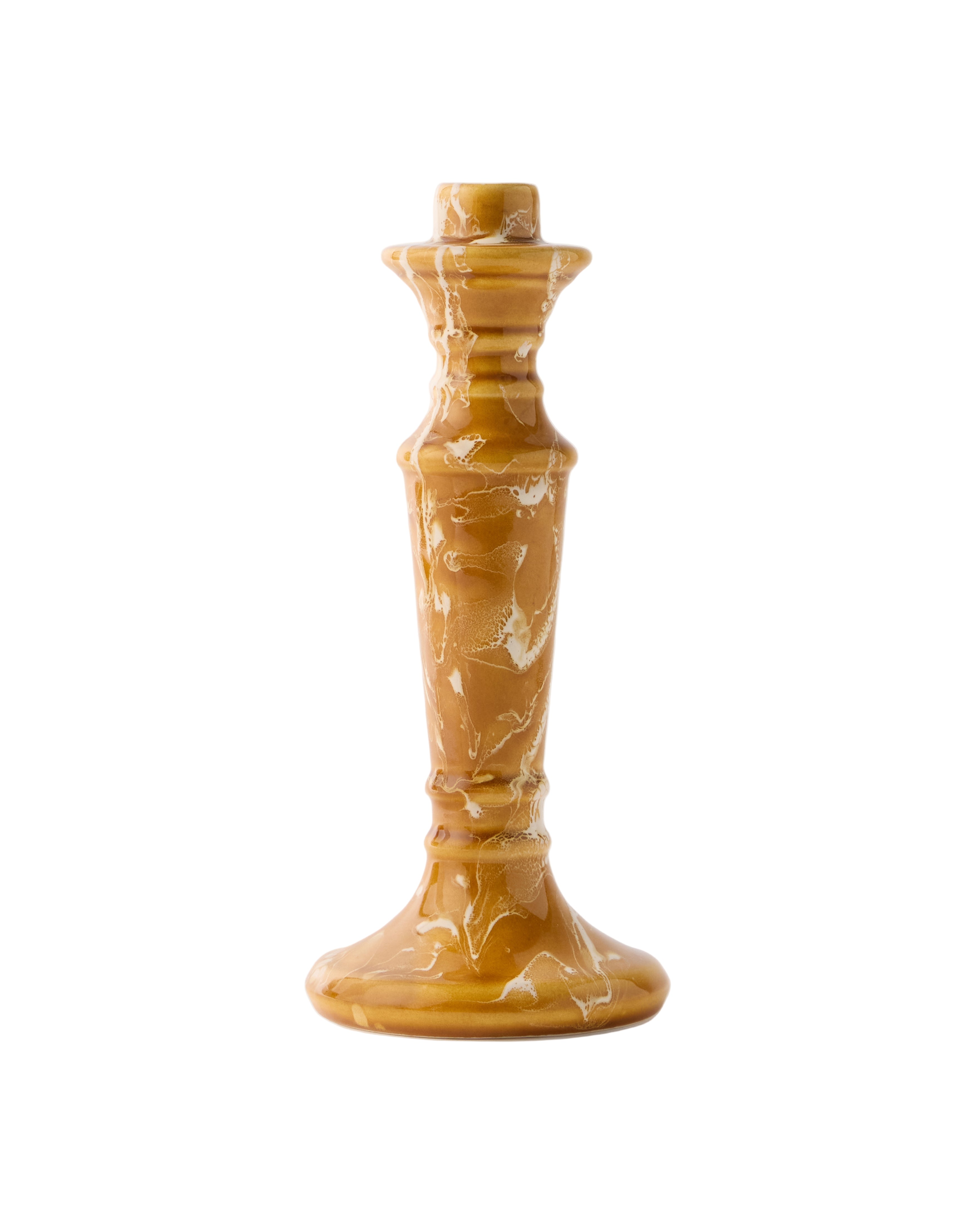 Marbled Candle Holder in Terracotta