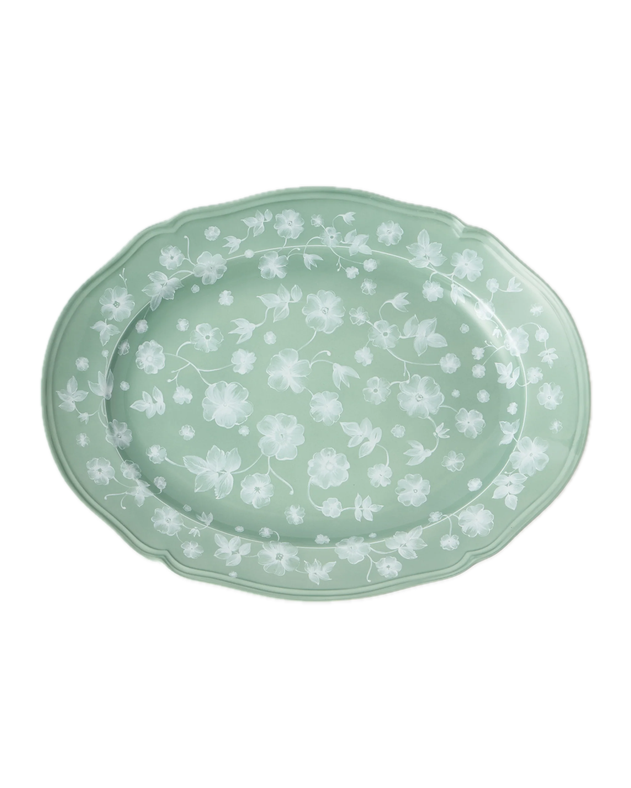 Floral Serving Plate Sage by Ginori 1735