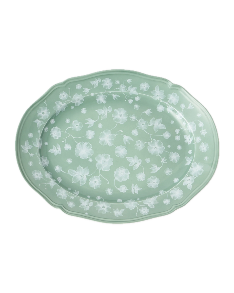 Floral Serving Plate Sage by Ginori 1735