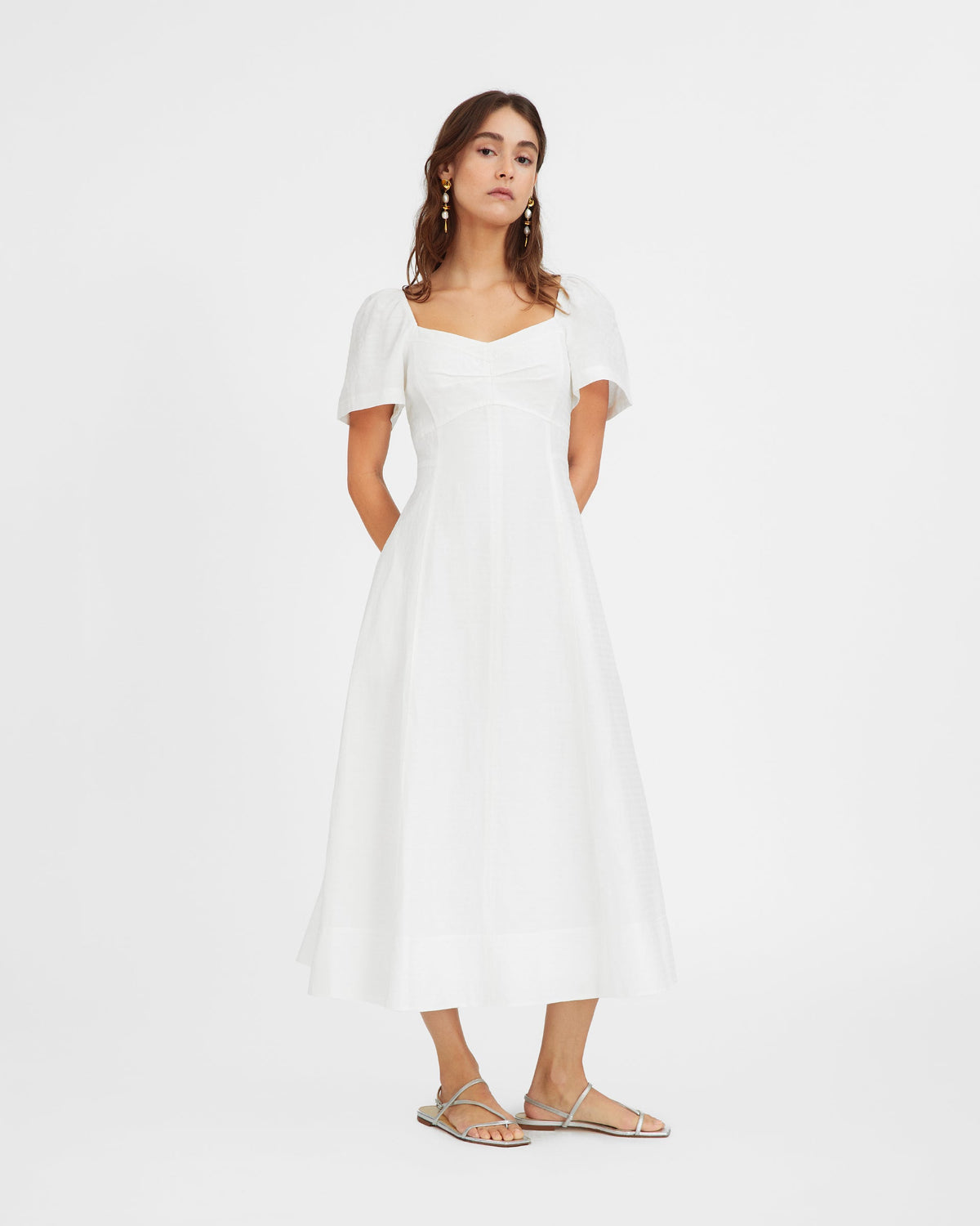 Midi Kit Dress in White