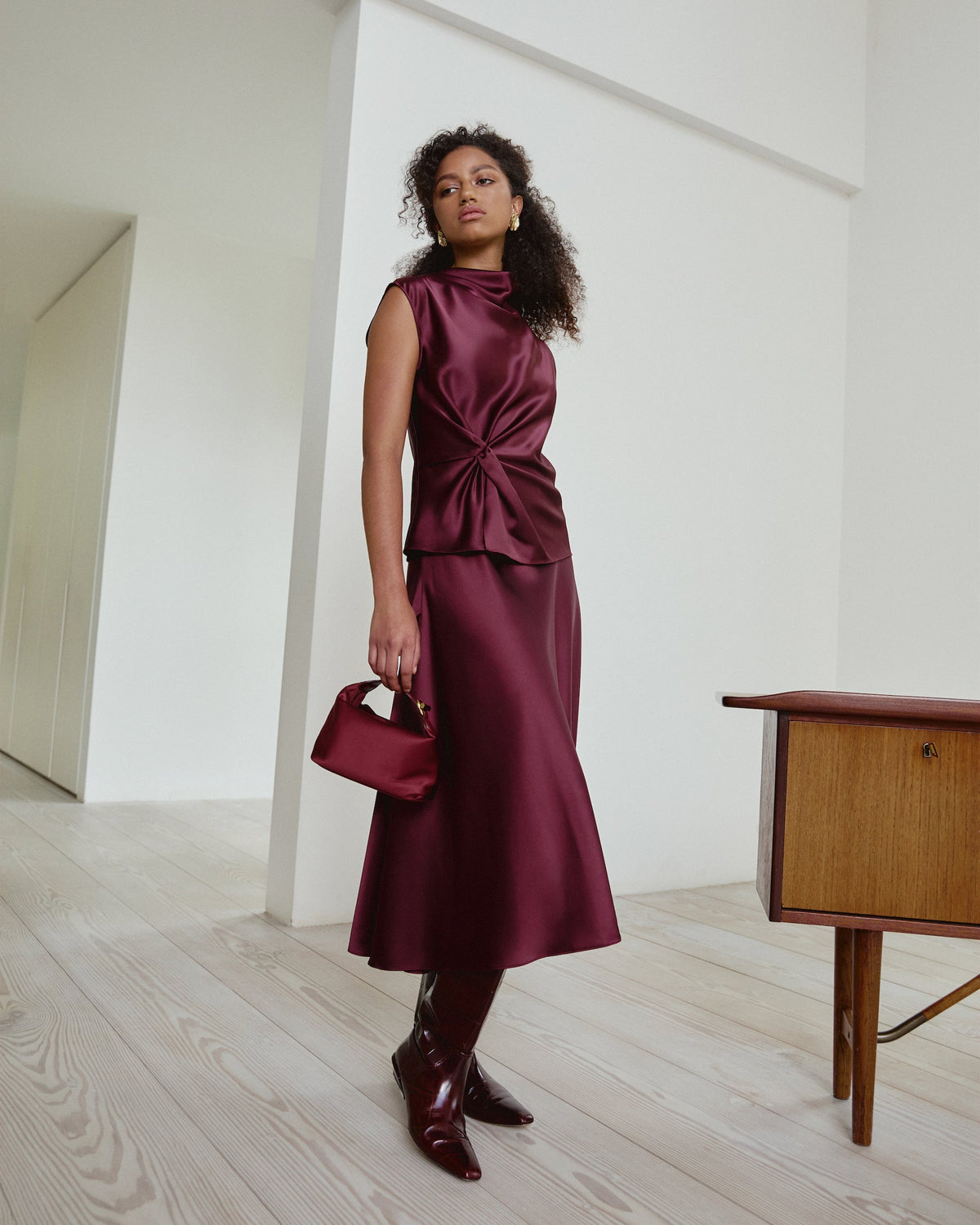 Beth Skirt in Mahogany