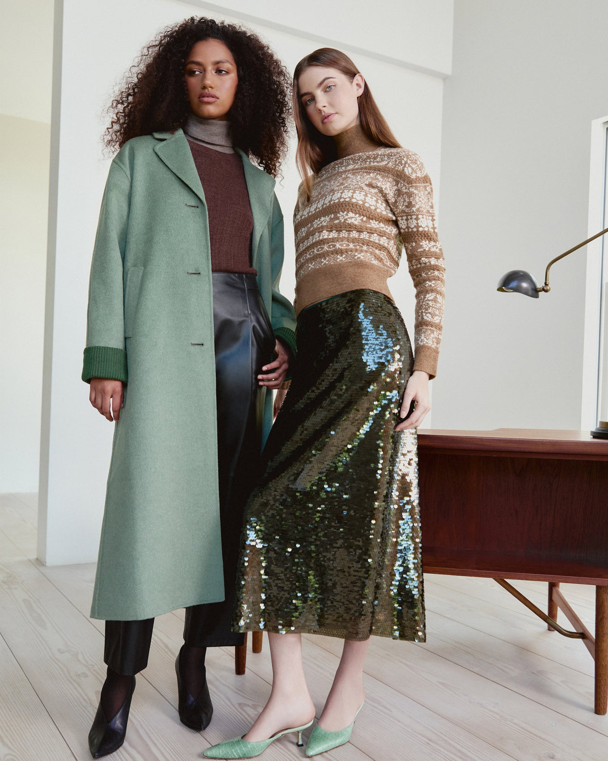 Kiah Skirt in Forset Green
