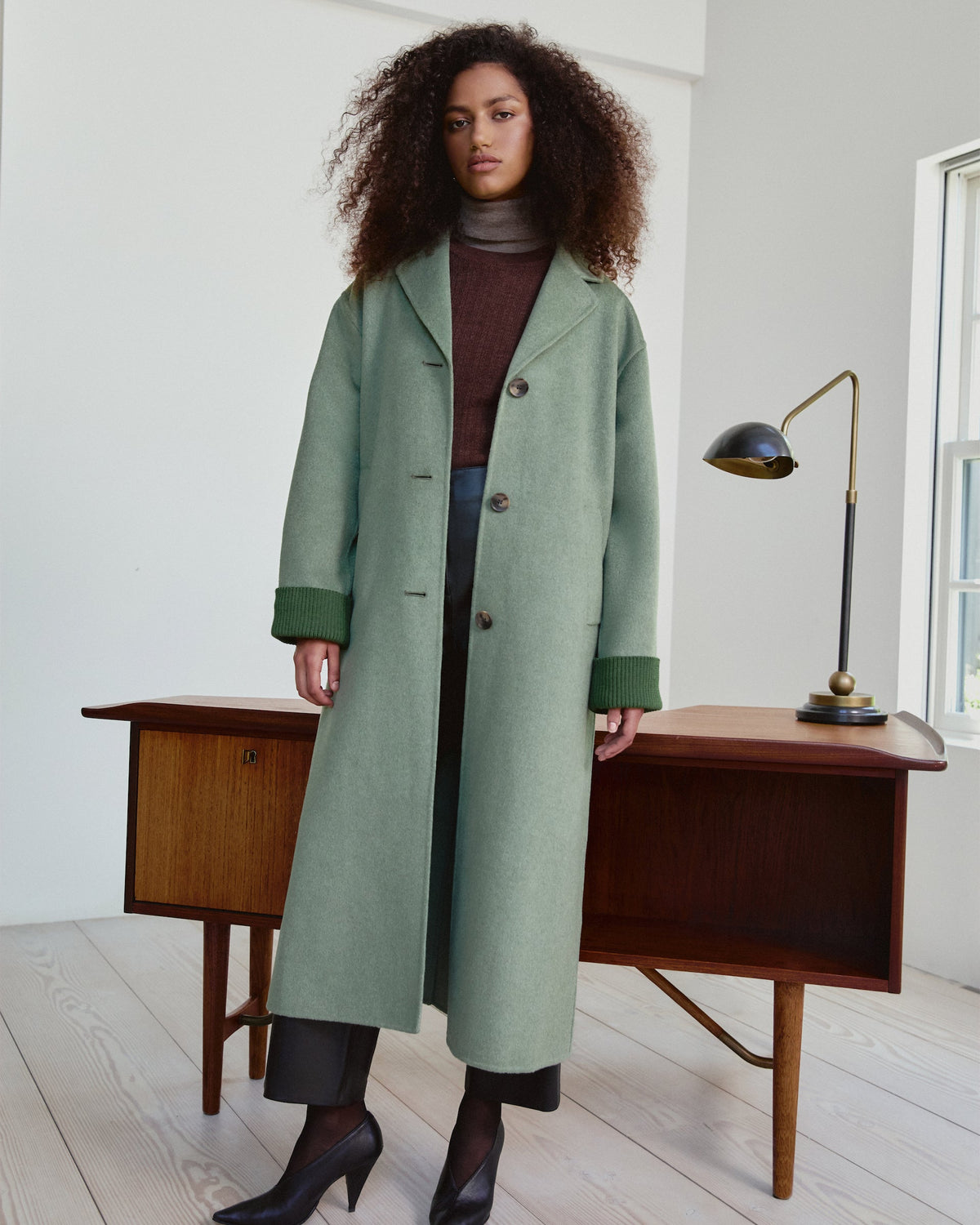 Bridget Coat in Dried Thyme Melange