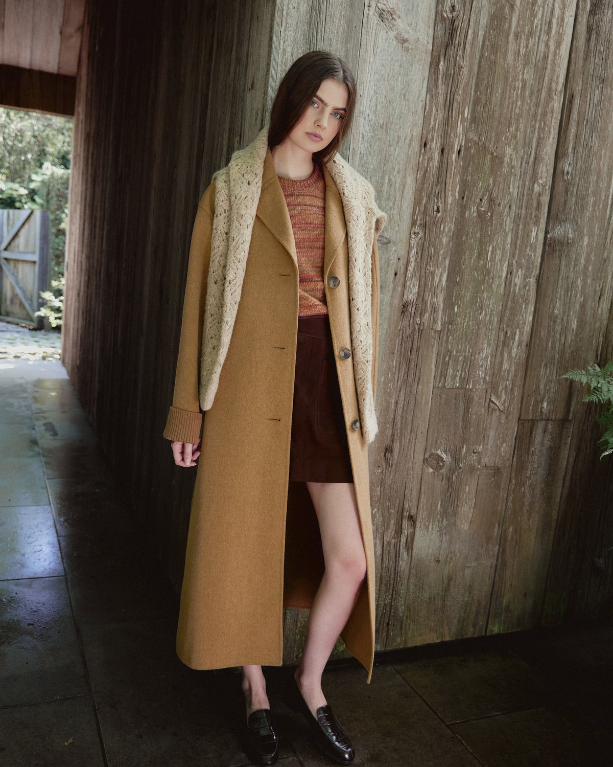 Bridget Coat in Camel Melange