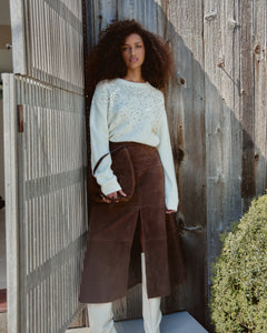 Lexia Embellished Sweater in Cream