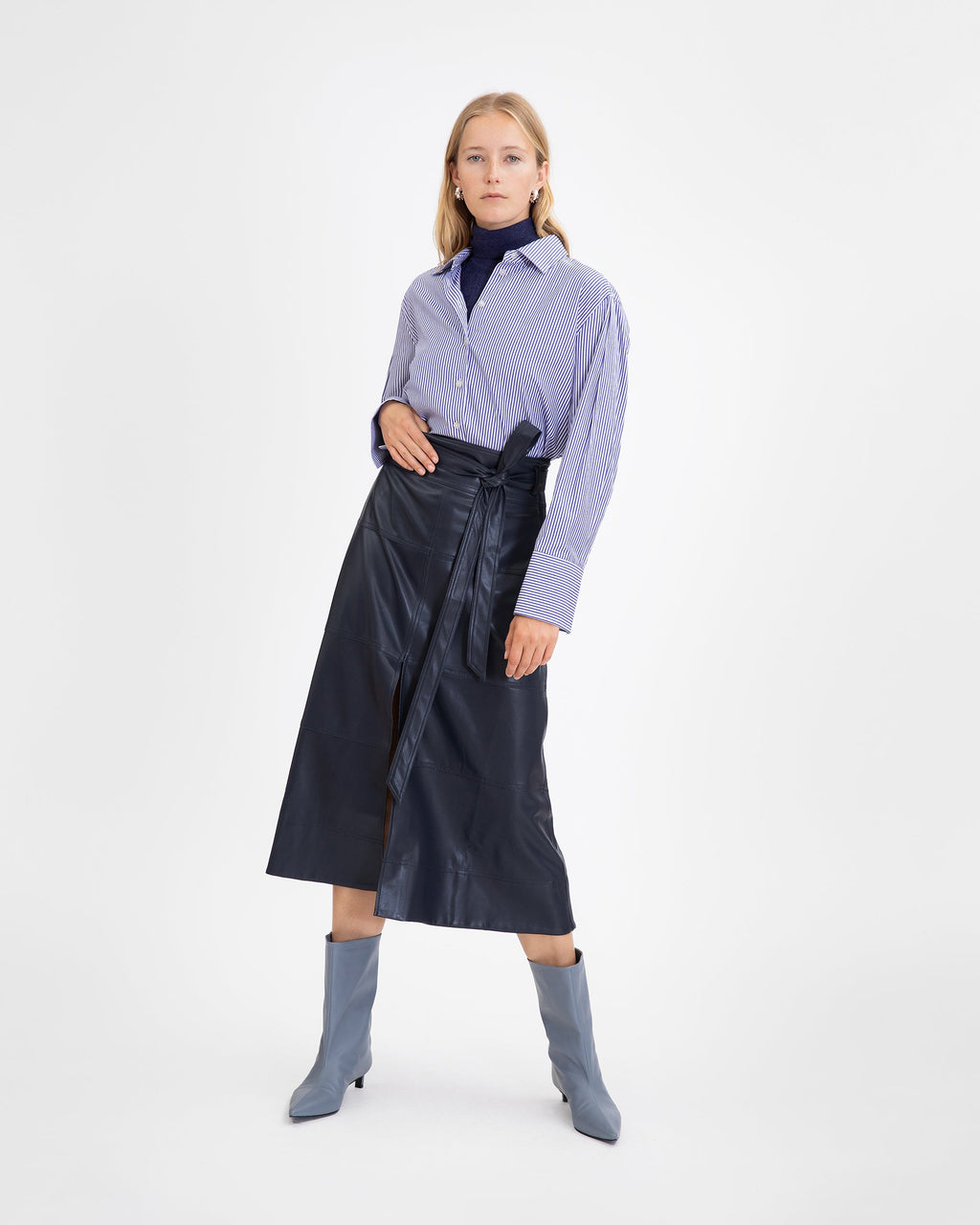 Margaux Shirt in Blue/Optic White