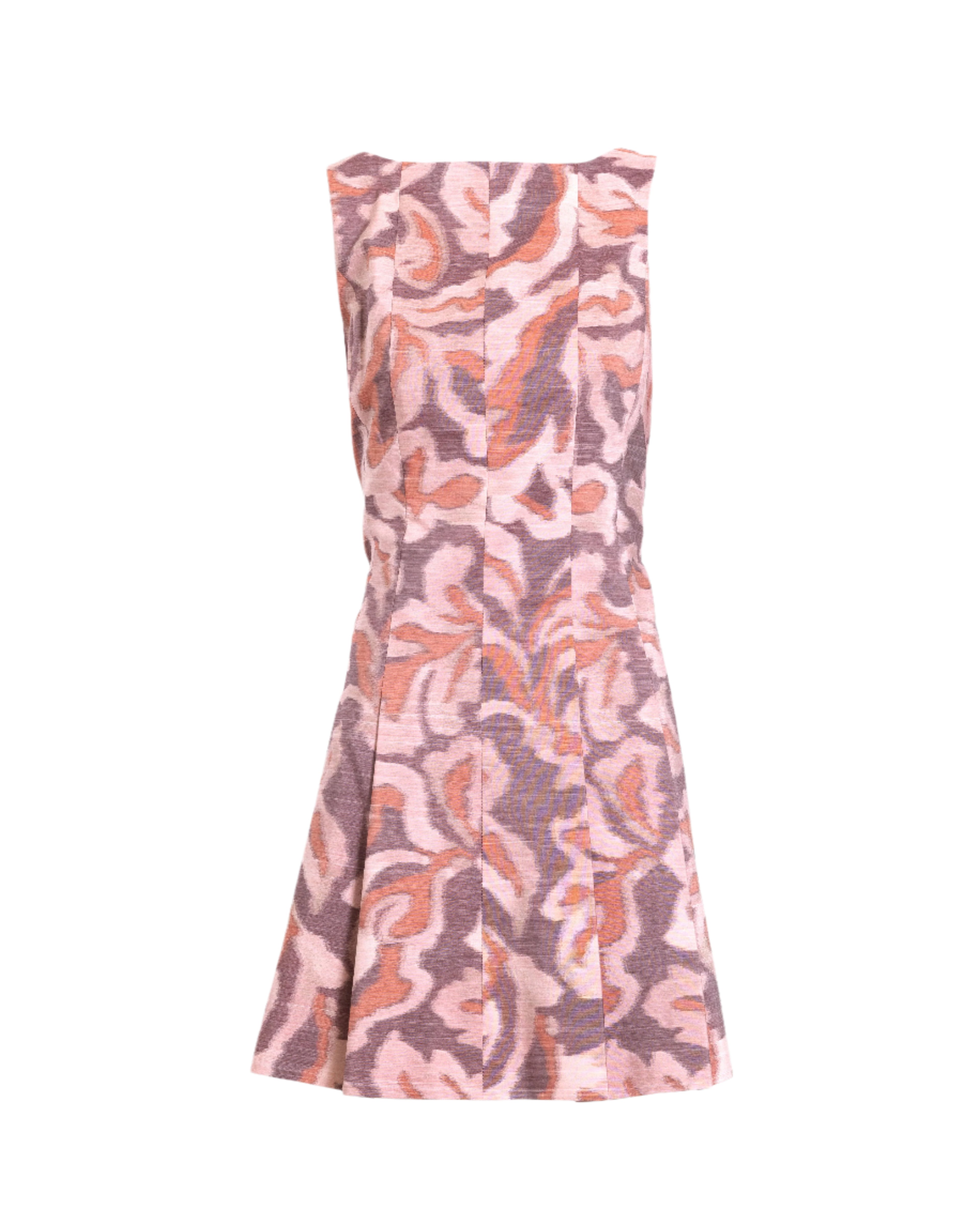 Glenda Dress in Mahogany & Sugarcane Multi