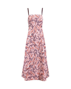 Tavia Dress in Mahogany & Sugarcane Multi