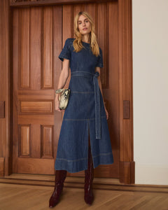 Ella Dress in Classic Indigo Blue