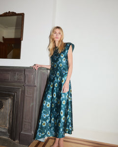 Violeta Dress in Emerald Multi