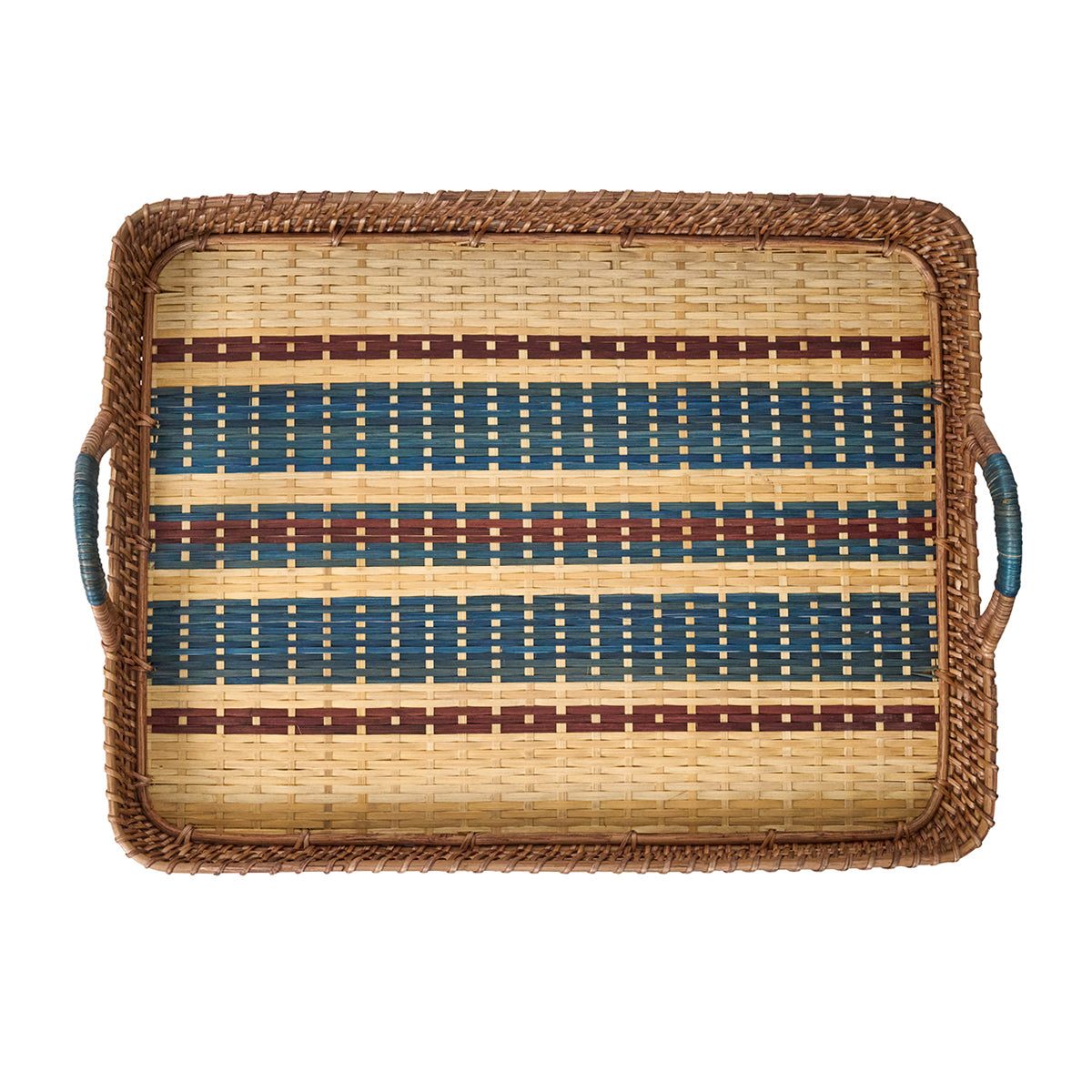 Danish Stripe 21" Tray in Navy