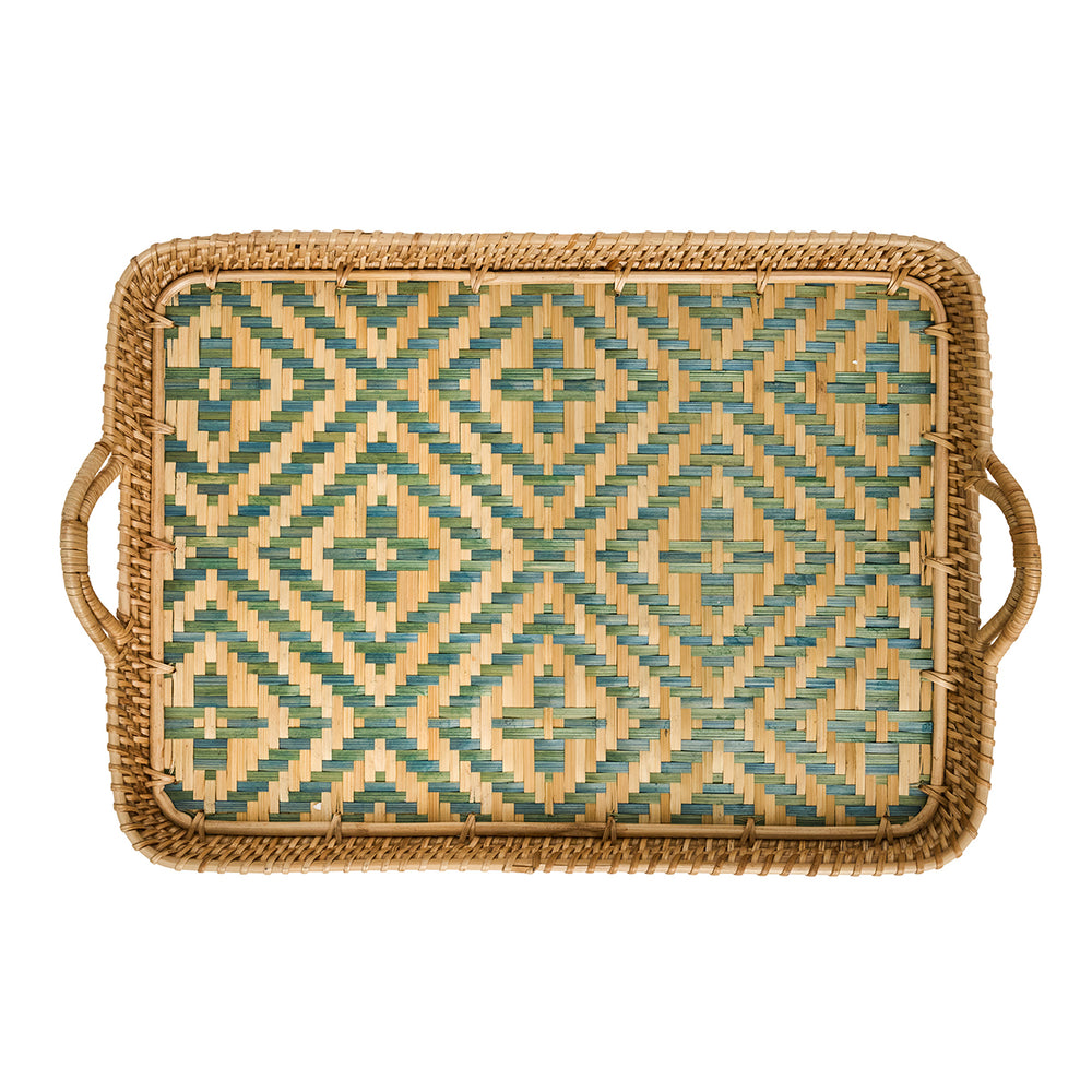 Villa Seville 21" Tray in Chambray