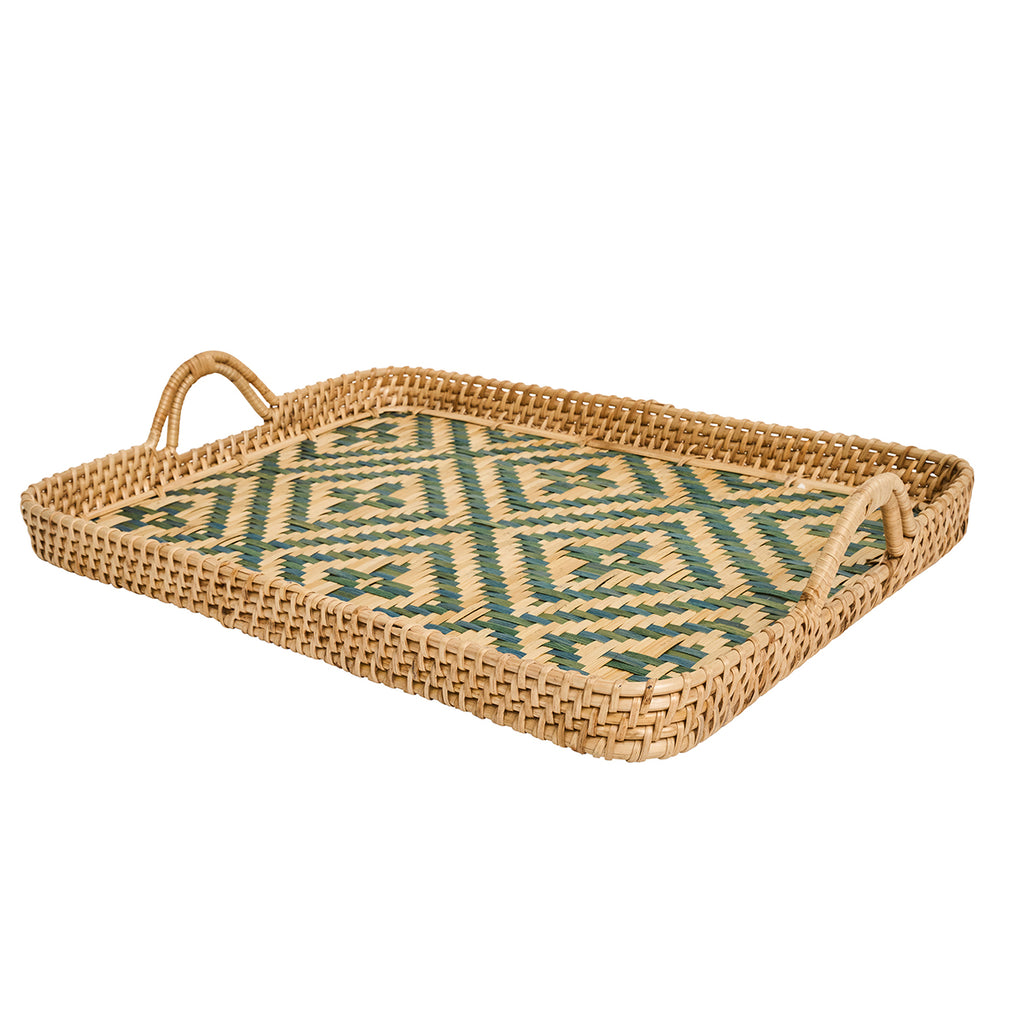 Villa Seville 18" Tray in Chambray