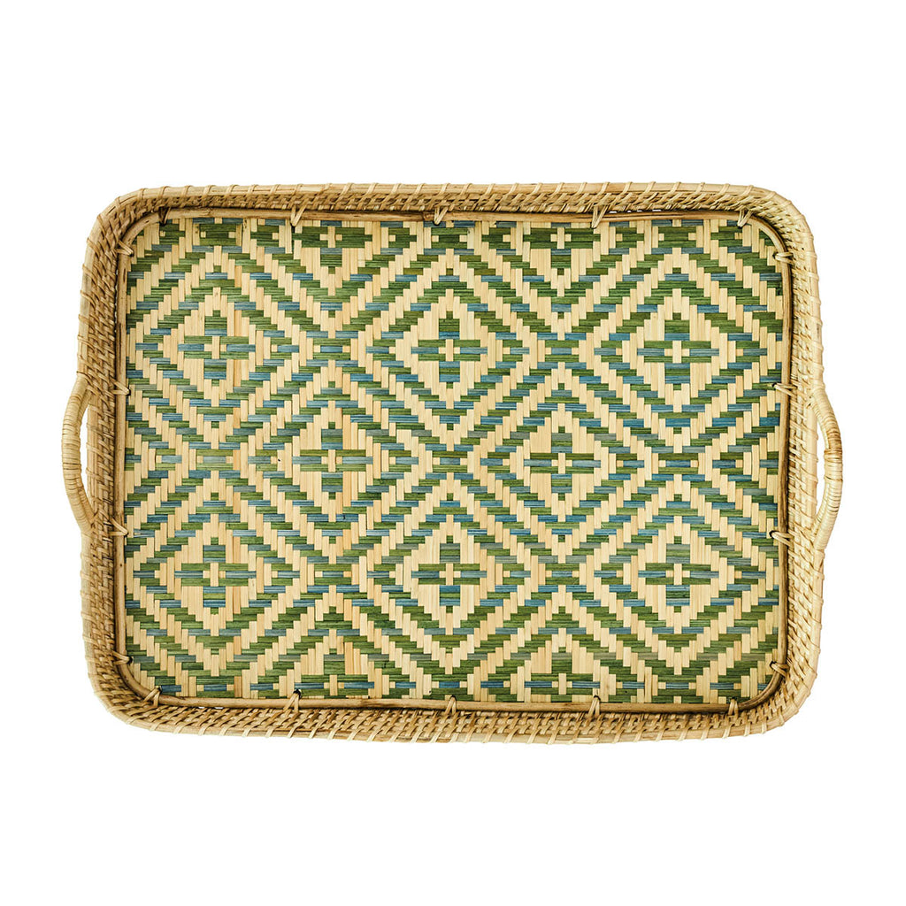 Villa Seville 21" Tray in Chambray