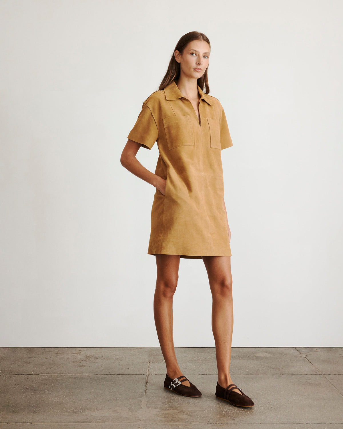 Tabby Dress in Camel