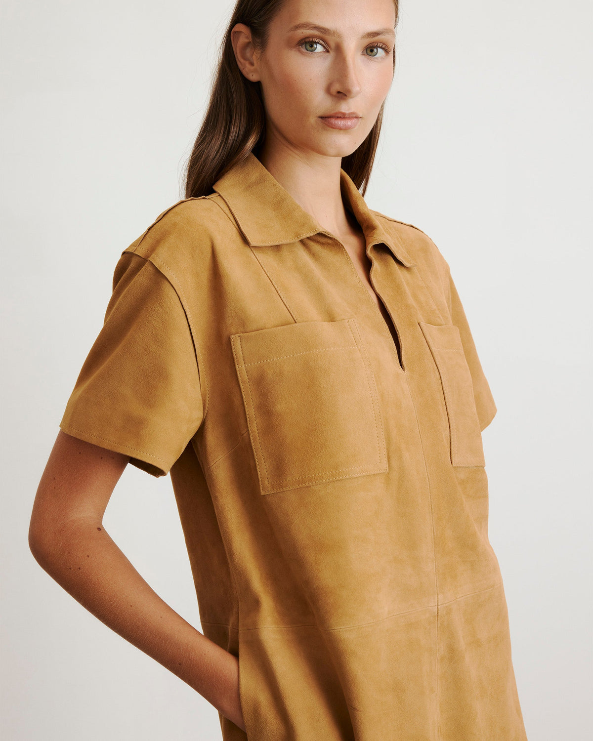 Tabby Dress in Camel