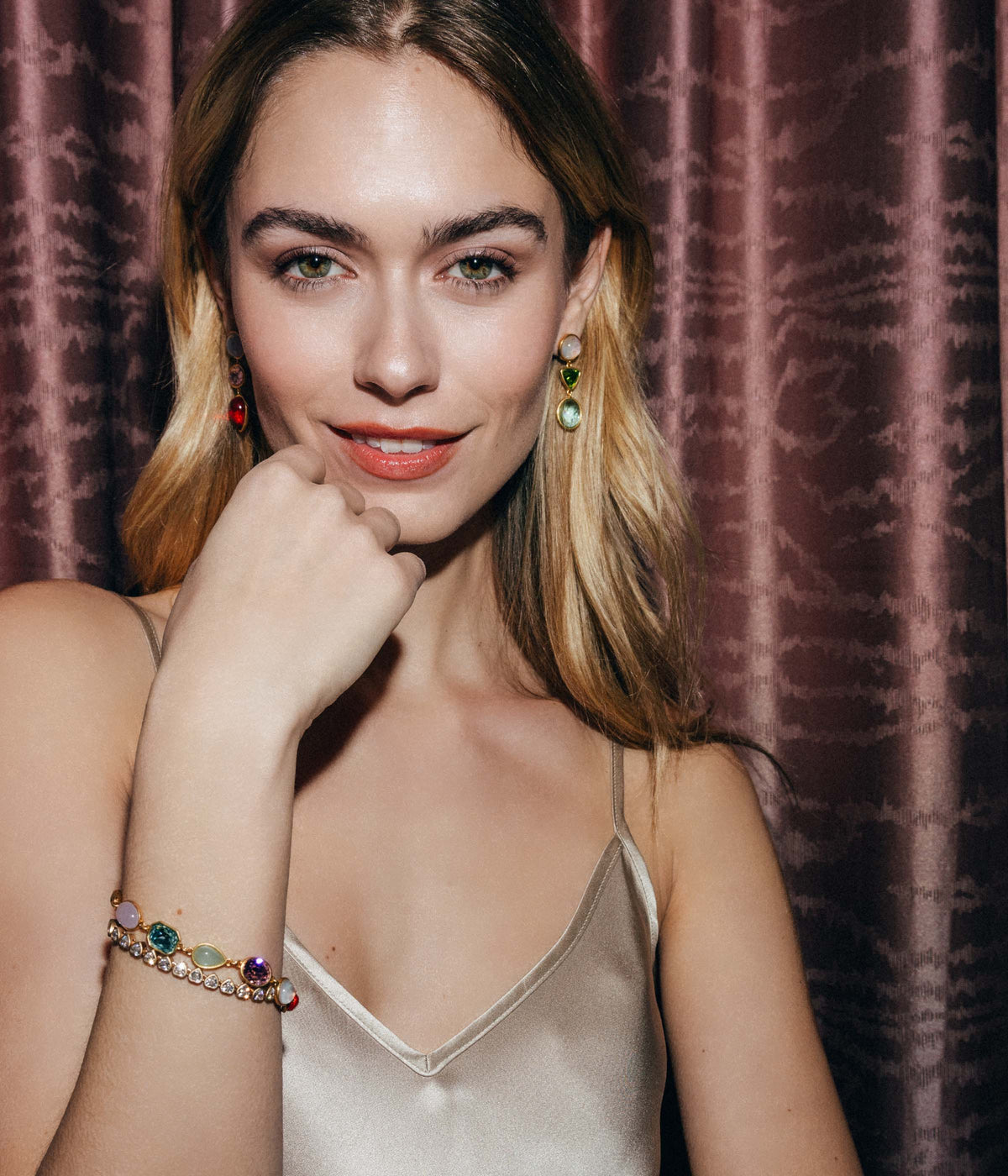 Tabitha Gem Link Bracelet in Multi