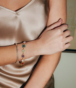 Tabitha Gem Link Bracelet in Multi
