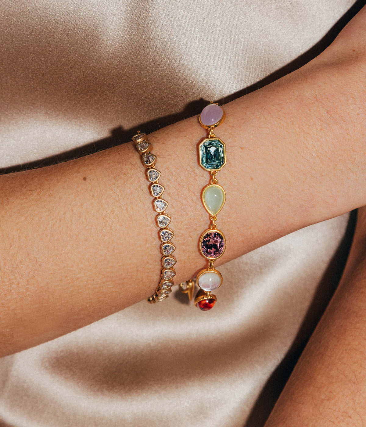 Tabitha Gem Link Bracelet in Multi