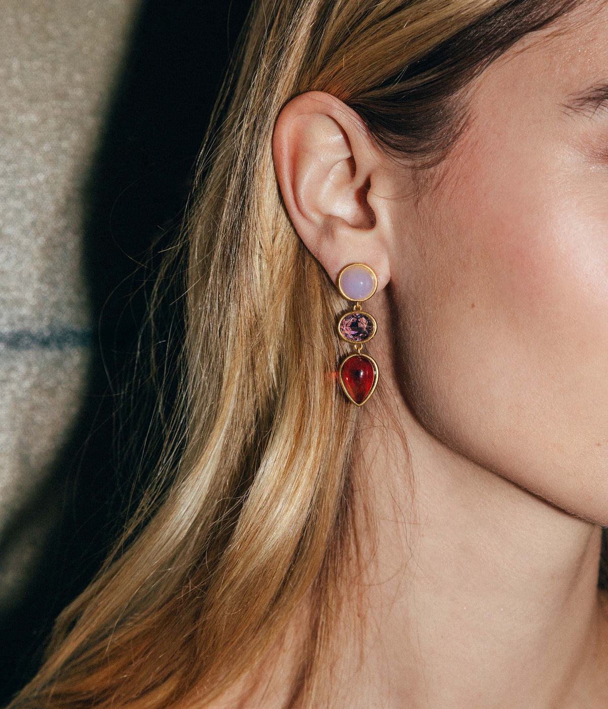 Tabitha Gem Drop Earrings in Multi