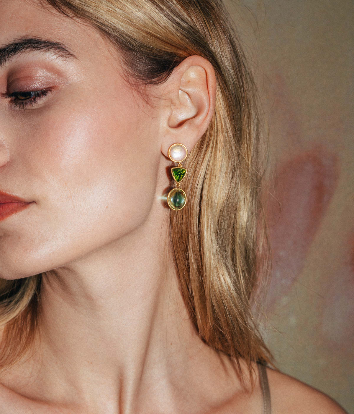 Tabitha Gem Drop Earrings in Multi