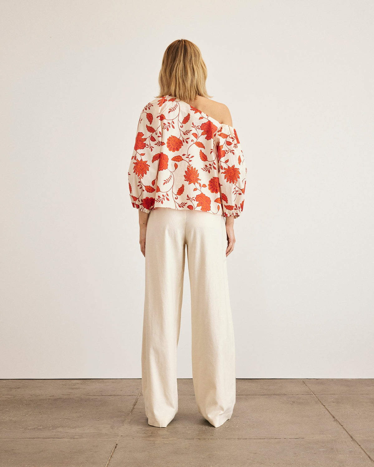 Tabitha Top in Cream & Tomato