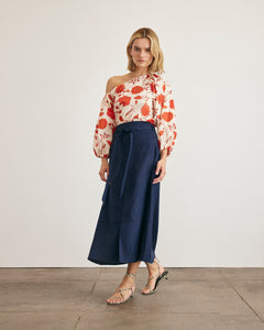 Tabitha Top in Cream & Tomato