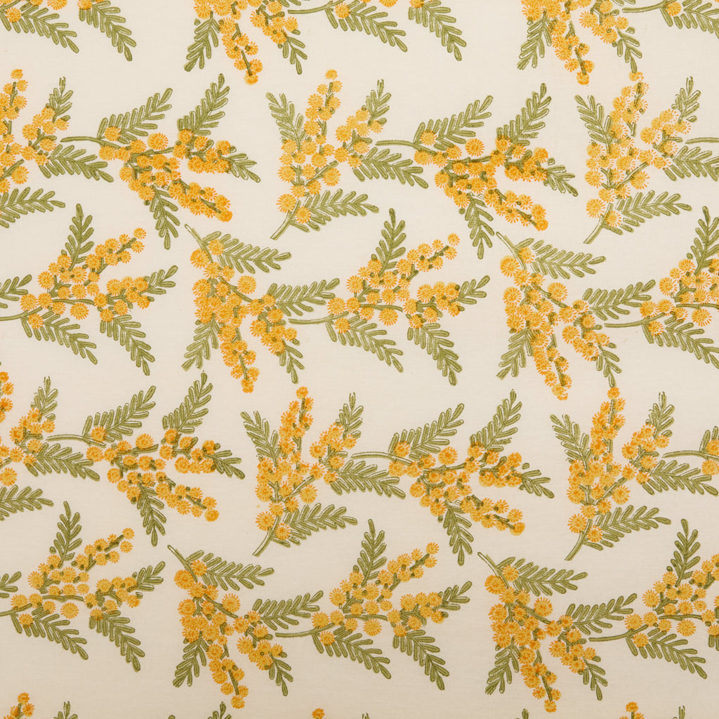 French Tablecloth Mimosa Green & Yellow