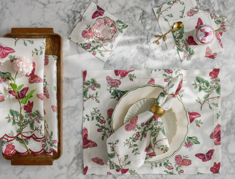 Baudin Butterfly Cocktail Napkin, Set of 4