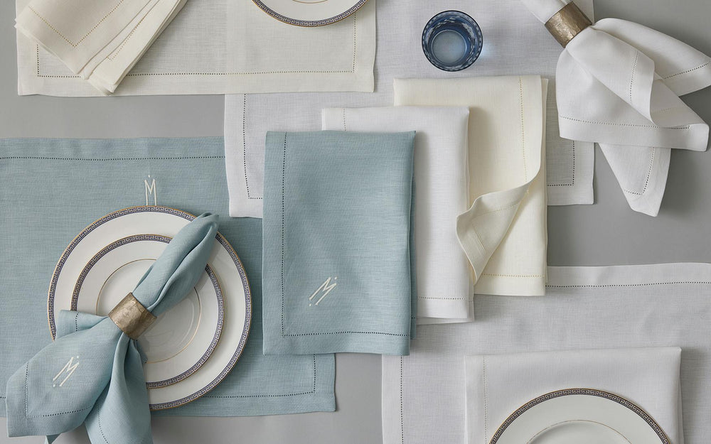 Valentina Hemstitch Cocktail Napkins, Set of 4