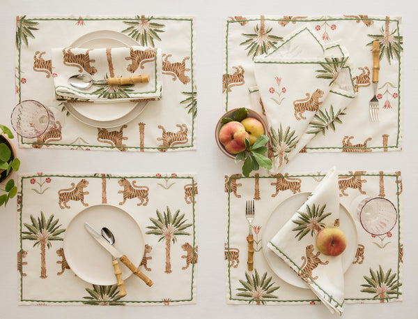 Matouk Schumacher Tiger Palm Placemat, Set of 4