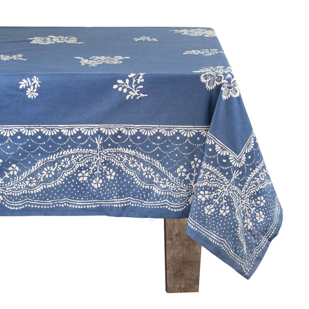 Avignon Tablecloth in Indigo